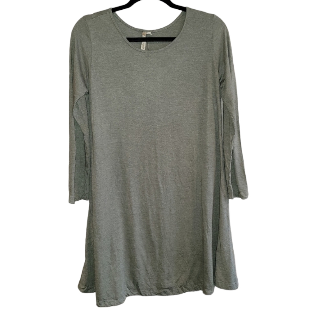 Comfy USA Women's Size Small Green Long Sleeve Tunic Top Flattering Comfortable